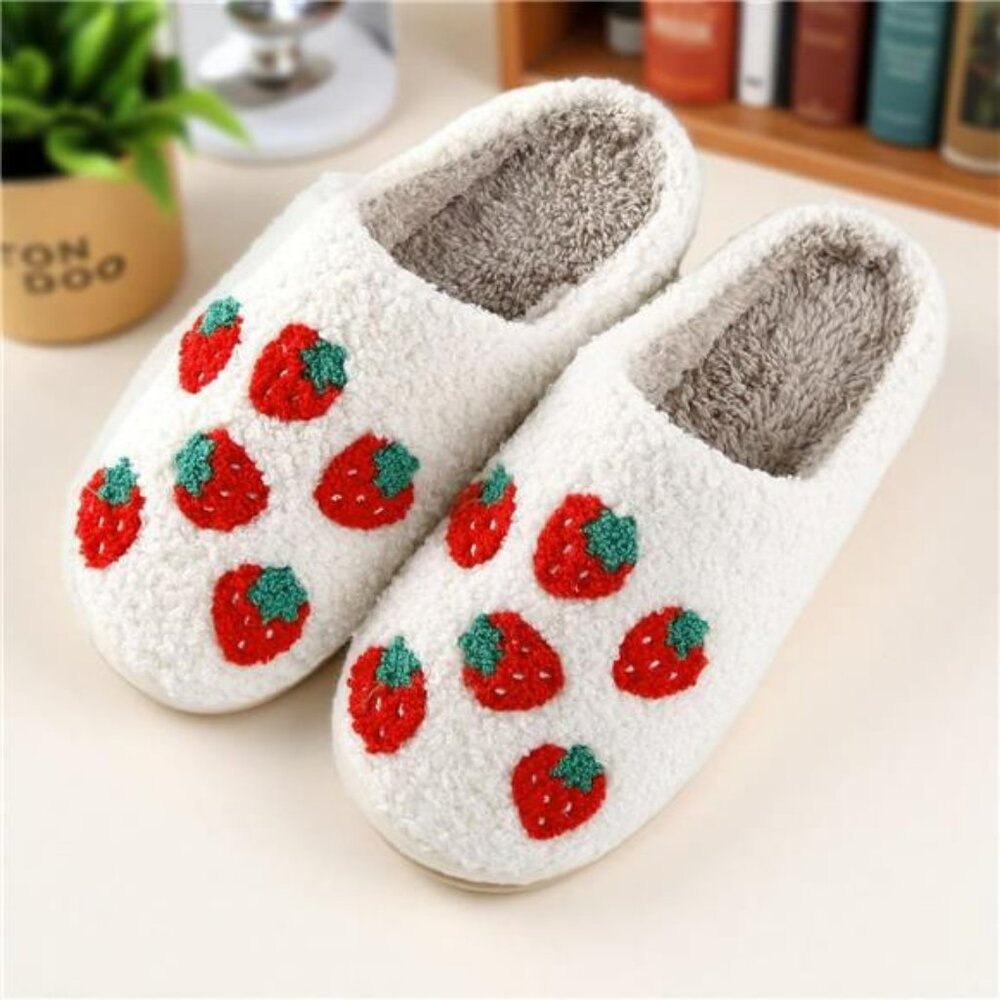 Fuzzy plush memory foam slippers warm indoor outdoor house shoes winter for wome - Picture 2 of 7
